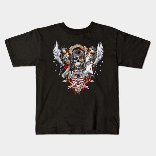 Pirate Skull Kids T-Shirt by rizapeker